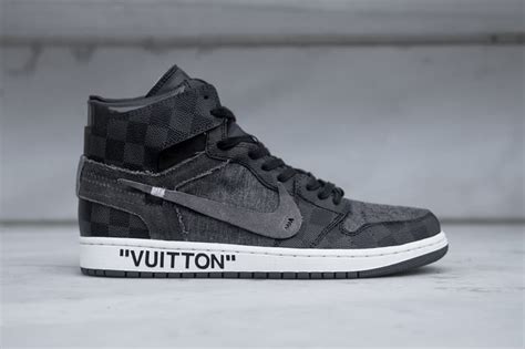 louis vuitton off white jordan 1 black|off white air jordan 1.